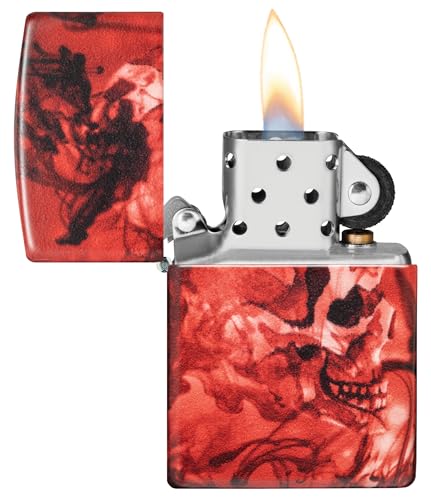 Zippo Spooky Skulls Encendedor de Bolsillo Mate miniatura 3