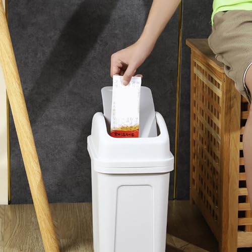 Caneca de basura pequeña plástica con tapa basculante, 7L miniatura 5