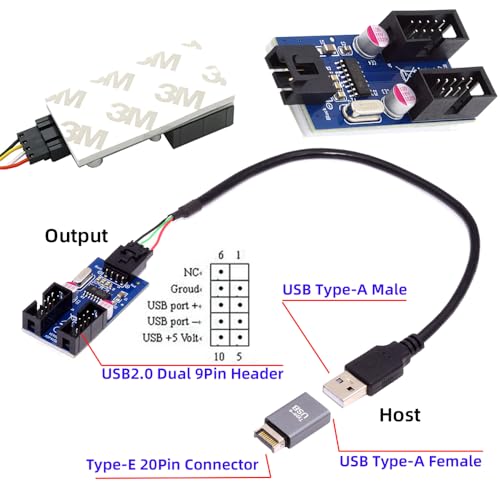 Adaptador USB 3.1 Type-E a USB 2.0 Type-A miniatura 6