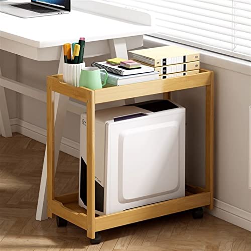 Soporte para CPU de Escritorio con Ruedas Giratorias de 360°, Estante de 2 Niveles para Torre PC, Soporte para CPU con Ruedas para Oficina en Casa miniatura 4