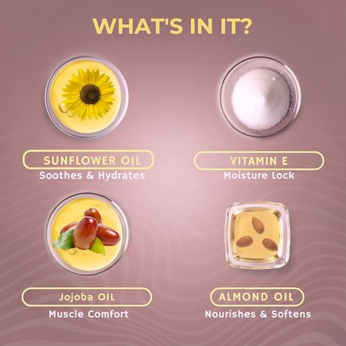 Image of Rubz Unscented Massage Oil - 60ml | Fragrance-Free Body Oil for Sensitive Skin | Lightweight, Gentle Full Body Massage Oil for Men & Women | Travel-Friendly Pack