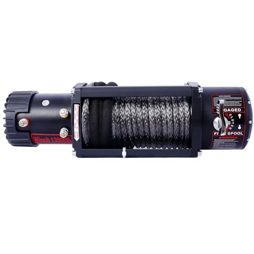 Winch eléctrico 13500 lb 12V con control inalámbrico miniatura 7