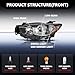 Aosky Halogen Headlights Compatible with 2013-2016 Mazda CX-5 CX5 Headlamps Head Lights Lamps Replacement Left Driver Side