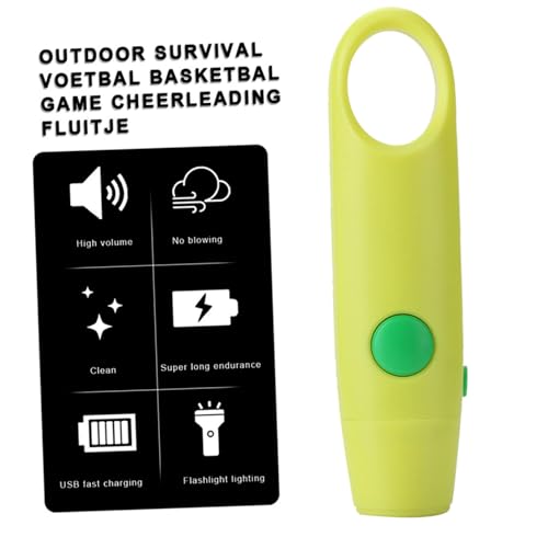 Silbato deportivo plástico BESPORTBLE amarillo miniatura 3