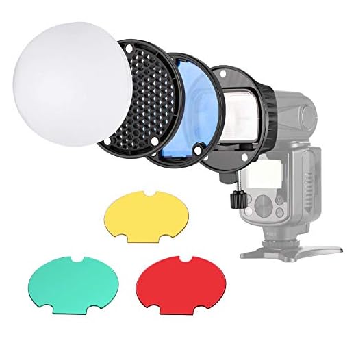 Neewer Flash Difusor Luz Softbox Speedlite Kit de Accesorios: Soporte Flash + Filtro de Gel de Color + Peine de Miel + Anillo Magnético Base + Difusor Compatible con Flash Canon