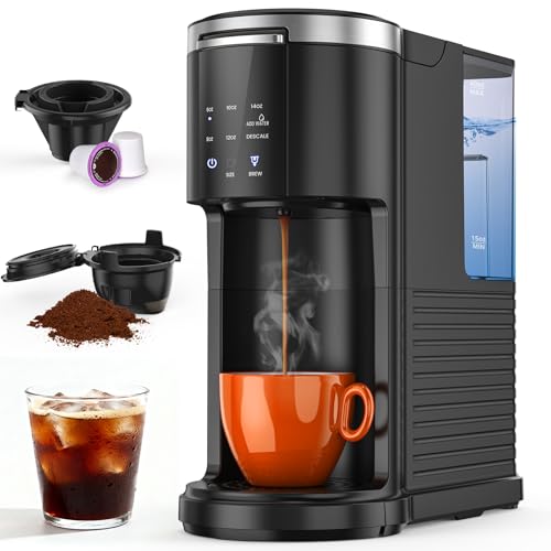 Kndko Single Serve Coffee Maker - K-Cup & Ground Coffee