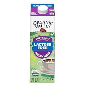 Organic Valley Lactose Free Half and Half — Organic, Pasture Raised, Non GMO — 32 oz (Quart)
