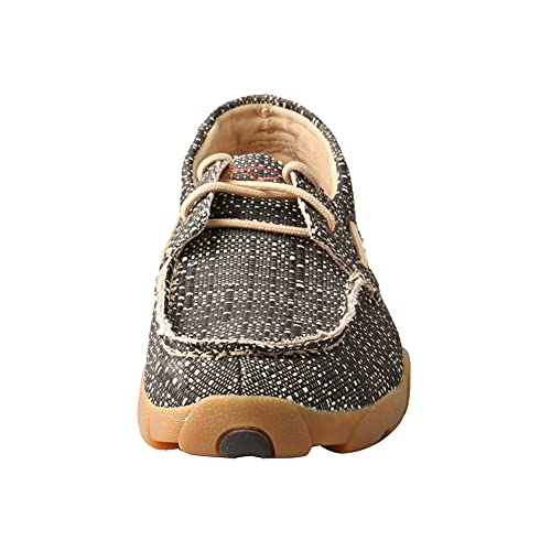 Image of Twisted X Men's Driving Moc Boat Shoe, Color: Black /White Print, Size: 12, Width: M (MDM0074-12-M)