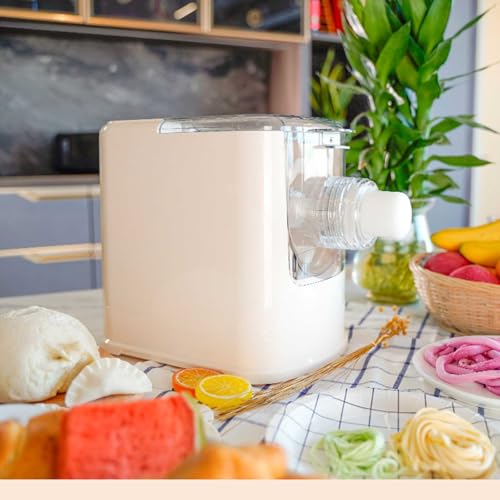 Máquina de Pasta eléctrica automática, Pasta Maker, máquina de Pasta de Acero Inoxidable, con 13 moldes y mantoforma, para Pasta Fresca, albóndigas y Pasta,001