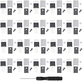Youmile 20 Pcs IRFZ44N Transistor IRFZ44 N-Channel International Rectifier Power Mosfet 49A 55V with Heatsink, Philips Screwdriver
