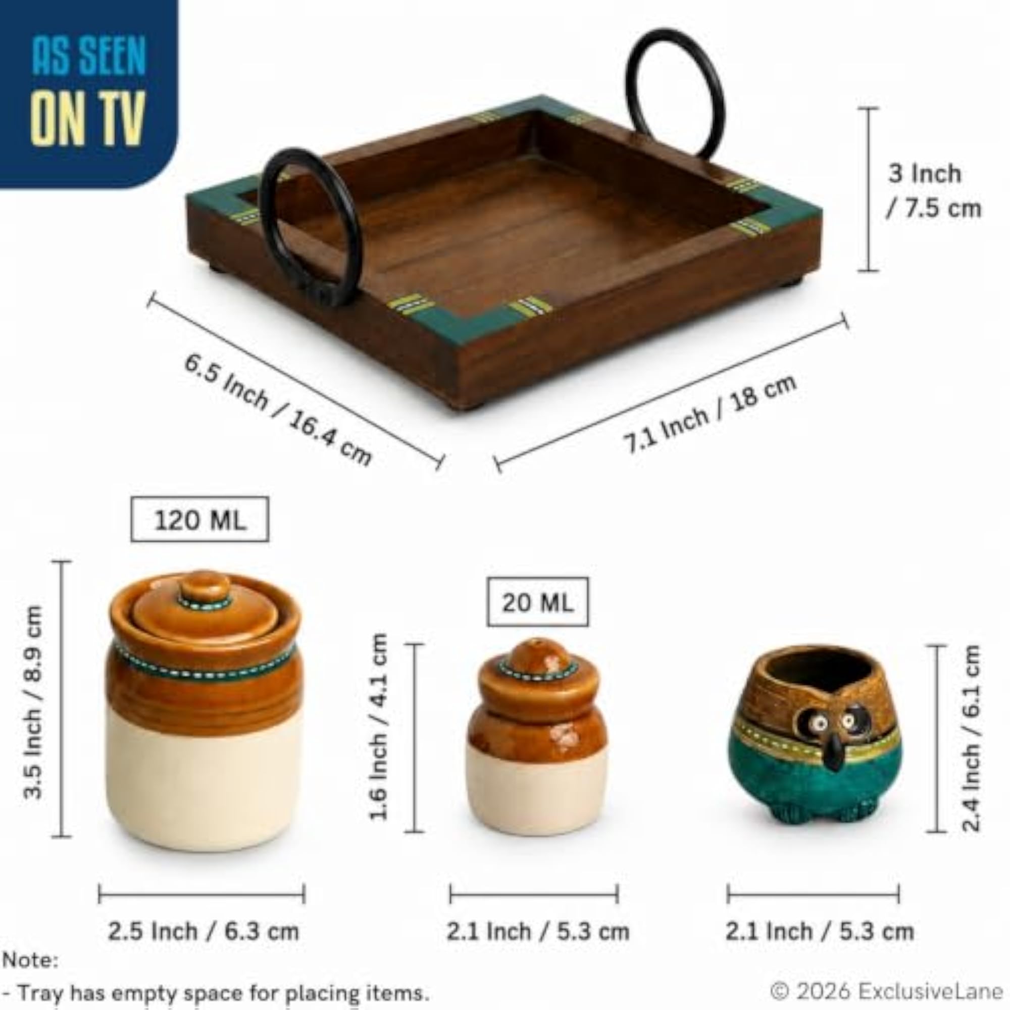 'Old Martaban' Ceramic Pickle Jars with Tray, Dining Table Set
