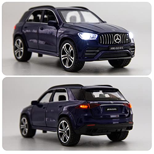 WAKAKAC Diecast Car Model GLE 63S 1/32 Pull Back Zinc Alloy Toy Vehicle Collection Decoration Gift Toy Car(Blue)