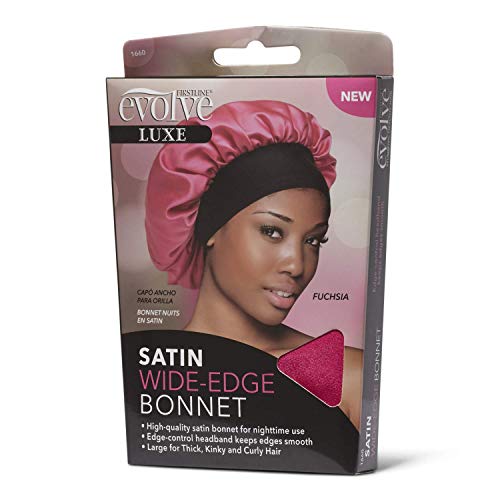 Evolve Firstline Firstline fuchsia satin wide edge bonnet, Pink