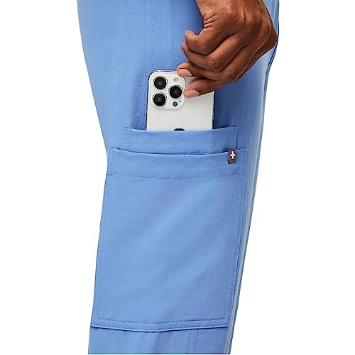Figs Axim Cargo Scrub Pants For Men – Ceil Blue, M #TOP7