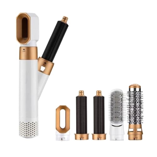 Plancha para el Cabello 5 en 1: Secador, Rizador, Plancha, Peine y Herramienta Profesional para Estilismo, Regalo para Festival, Artículos para el Hogar (Platino Perla, Reino Unido) miniatura 1