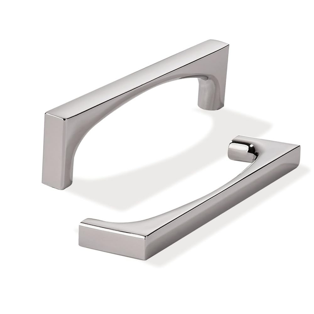 AMZ - 80347 Polished Nickel Cabinet Pulls CTC 4 in (102 mm)