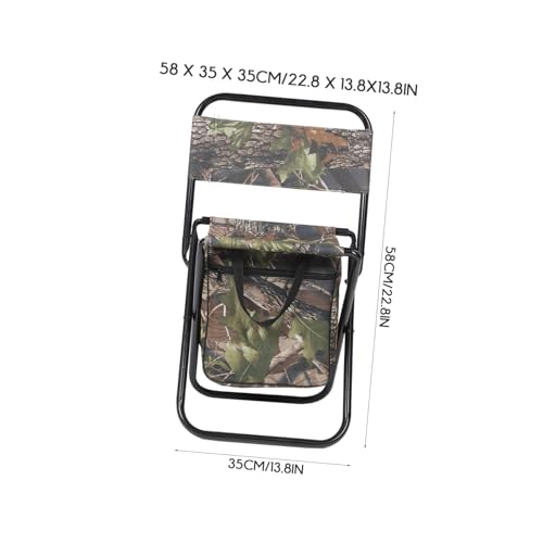 Chaise de camping portable camouflage naturel ultra légère et compacte avec pochette