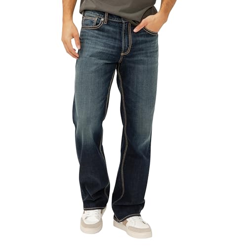 Image of Silver Jeans Co. Men's Zac Relaxed Fit Straight Leg Jean - Legacy