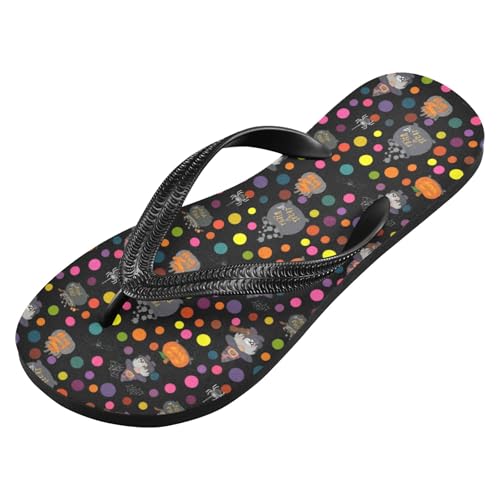 Burbuja Halloween Polka Dots Gnome Flip Flops for Women Men, Soft Thong Sandals Rubber Slippers for Pool Beach Essentials2