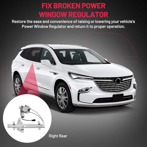 Image of BDFHYK 741-709 Power Window Regulator with Motor Rear Right for 1997-2005 Buick Century 1998-2002 Oldsmobile Intrigue 1997-2004 Buick Regal