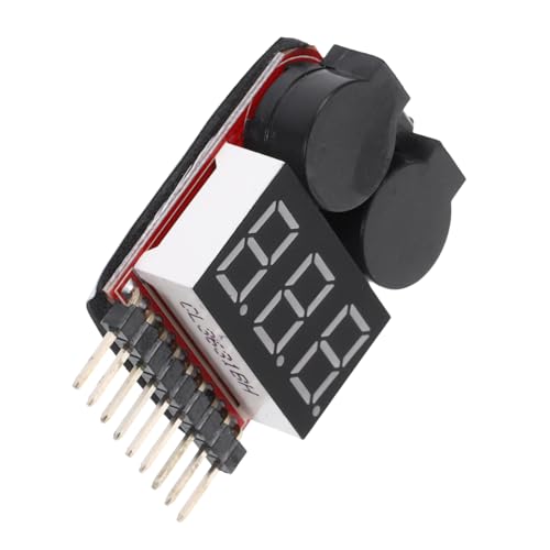 DIYEAH Lithium Ion Battery Tester with Buzzer Alarm Digital Capacity Check for Batteries Low Voltage Alert Lightweight Voltage Tester for Monitoring Battery Power