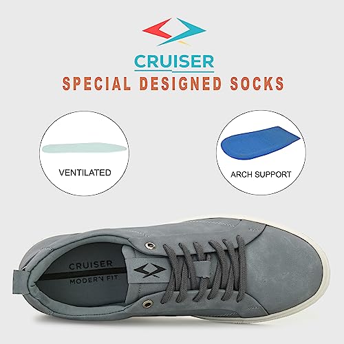 Image of Cruiser Mens Casual Shoes | Trainers Comfortable Trendy Shoes|Classic Sneakers |Step Into Casual Cool | Perfect Pair for Relaxed Days (Blaze)