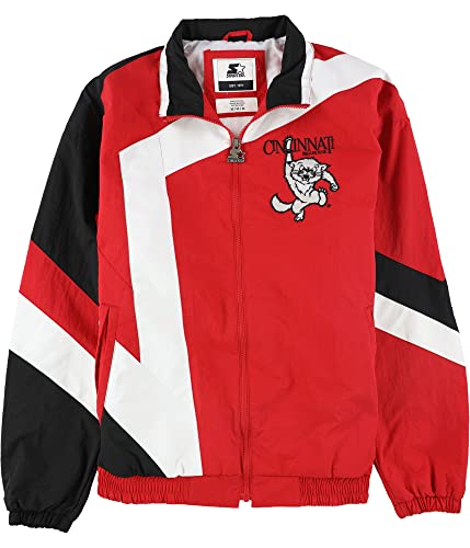 STARTER Mens Cincinatti Bearcats Windbreaker Jacket, Red, Large (Regular)