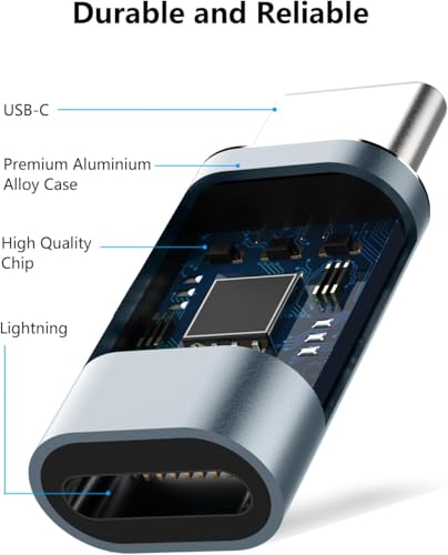 Image of REDWIND Light ing Female to USB C Male Adapter(Pack-2) Support 40W Fast Charging & Data Sync, Type-C to Light ing Adapter for iPhone 16 /15 Pro Plus Promax i-Pad Air-Pods, Samsung (Not for Audio /OTG)