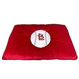 Pets First MLB St Louis Cardinals Soft & Cozy Plush Pillow Bed - Baseball Dog & Cat Bed, Cuddle, Warm Sports Mattress, 20 x 30 x 4 Inches
