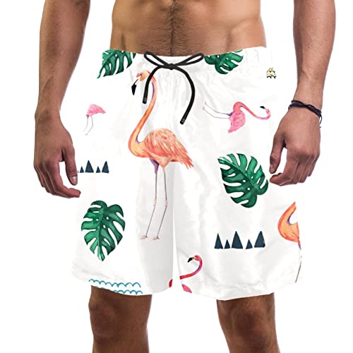 Maillots de bain pour hommes JDEZ ultra légers et respirants motif flamant