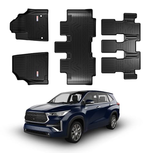 Image of Car Floor Mat for Hycross (2022 Onwards) Custom Fit, Heavy Duty & Anti-Slip 3D TPE Floor Mat | Easy to Clean, All Weather Resistant, Waterproof & Dustproof Car Foot Mat for Hycross