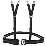 Shirt Stay Plus 2-Pack Bundle – Y-Style Shirt Stays + Tuck-It Shirt Stay Belt | Professional Keepers for Men | Military & Law Enforcement Uniform Garters | Made in USA, Adjustable