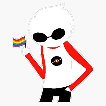 Dave Strider Gay Pride Flag V2 Homestuck LGBTQ Rainbow Anime Fandom Character 5" Vinyl Decal Bumper Sticker
