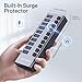ACASIS Powered USB Hub,10 Ports USB 3.1 Hub with 10Gbps Data Speed, Individual On/Off Switches, 12V4A 48W Power Adapter, USB Hub 3.1 Powered for MacBook, Mac Pro/Mini, Surface Pro Laptop/PC