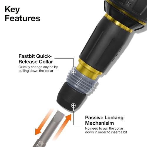 Klein Tools 32960ARCHT Ratcheting Fastbit Tru-Grip