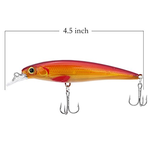 Melhor Iscas Artificiais 2 Unidades Meia Água 3D Pintura Realista Infalíveis Irresistíveis 11 cm 13