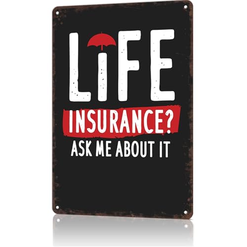 Vintage Metal Sign Life Insurance Poster Retro Tin Signs Funny Aluminum Sign For Man Cave, Garage,...