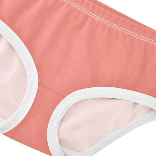Joisal Toddler Girls Underwear 2t Cotton Cute Panties Girl Fun Kids Briefs Undies Pink Salmon4