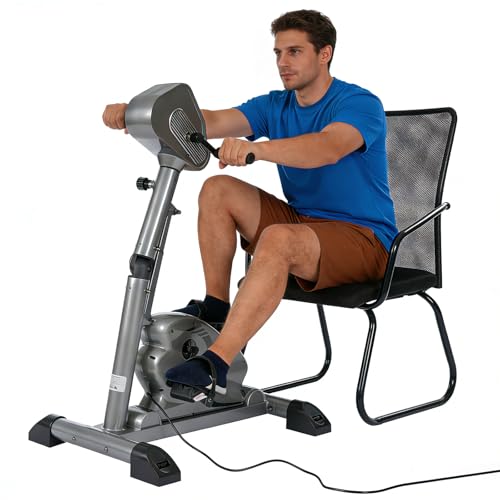 Legs Arms Motorized Exercise Bike, Adjustable Height Electric Pedal Exerciser,