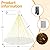 Ollny Christmas Lights Tree 340LED with Topper Star, IP67 Waterproof Remote Control Waterfall Lights with Pole, 8 Modes 3 Timers Dimmable Christmas Decorations for Outdoor Yard Garden Lawn(Warm White)