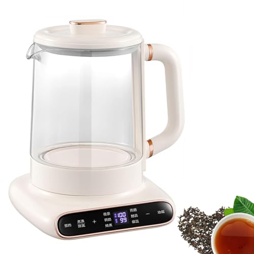 Hervidor Eléctrico 600w, Hervidor con Control De Temperatura con Interior Antiadherente Recubierto De Titanio, 7 Preajustes De Control De Temperatura, con Infusor De Té Extraíble, para Té