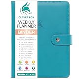 Clever Fox Weekly Planner Binder – Goal Setting Planner for Time Management & Weekly Tasks – Work & Life Organizer with To Do List & Habit Tracker – Undated, 7″ x 9″ Hardcover (Turquoise)