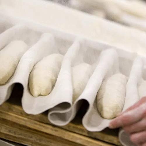 Bread Proofing Cloth, Danolt Professional Baguettes Bakers Couche Proofing Cloth (29x18) - 100% Natural Cotton Linen, Untreated.
