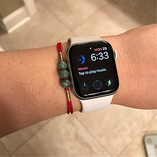 Qordelia Natural Green Jade Red String Bracelet Beads Jade Cuff Women Bangle Chinese Nephrite Personalized Gift For Mom Sister Gift For Her #TOP2