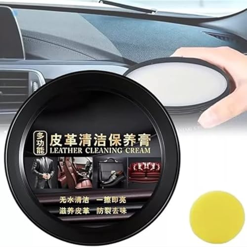 Yiushing Leather Maintenance Cream for Cars, Leather Repair Kit Car Interior, Interior Leather Cleaning Cream, Car Leather Conditioner Oil Paste (1Pcs)