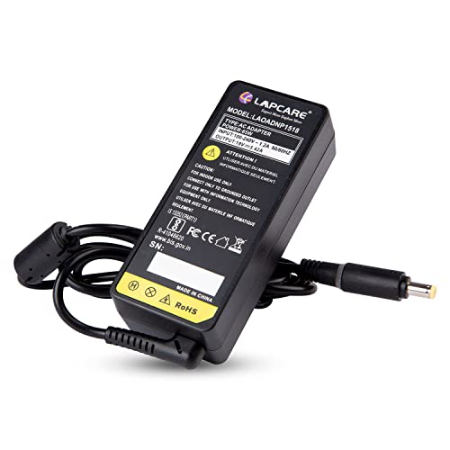 Image of Lapcare 19V 65W 3.42A Compatible Laptop Adapter Charger for Acer Aspire One Extensa and Travel Mate Series Models - Black