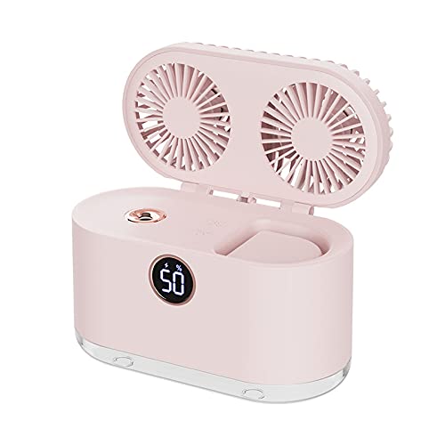 KACHEEG® Double-Head Air Fan | Mini Air Conditioner with Night Light, Humidifier & Digital Display | Portable Smart Air Cooler-image-10