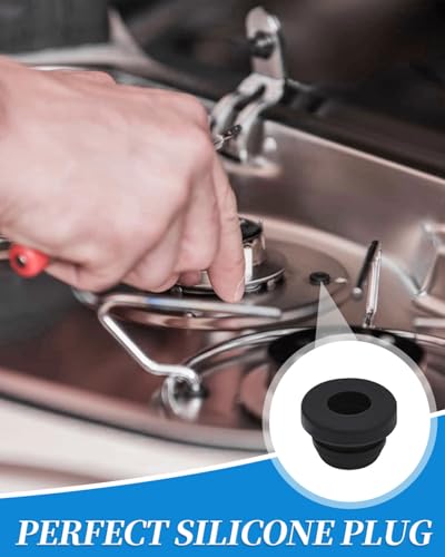 BNREOZA 20 Stück Herdgummidichtungen, Führungsgummifüße, rostige Gummifüße, Schutzgummidichtungen für Wohnwagenkocher, Gasherd für 5mm Stangen