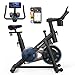 MERACH Cycleta de Casa, Silenciosa Cycleta Profesional con Resistencia Ajustable, Pantalla LCD, Asiento Grande y Cómodo, App Propia, Ideal para Aerobic en Casa, Capacidad de Carga de 136 KG