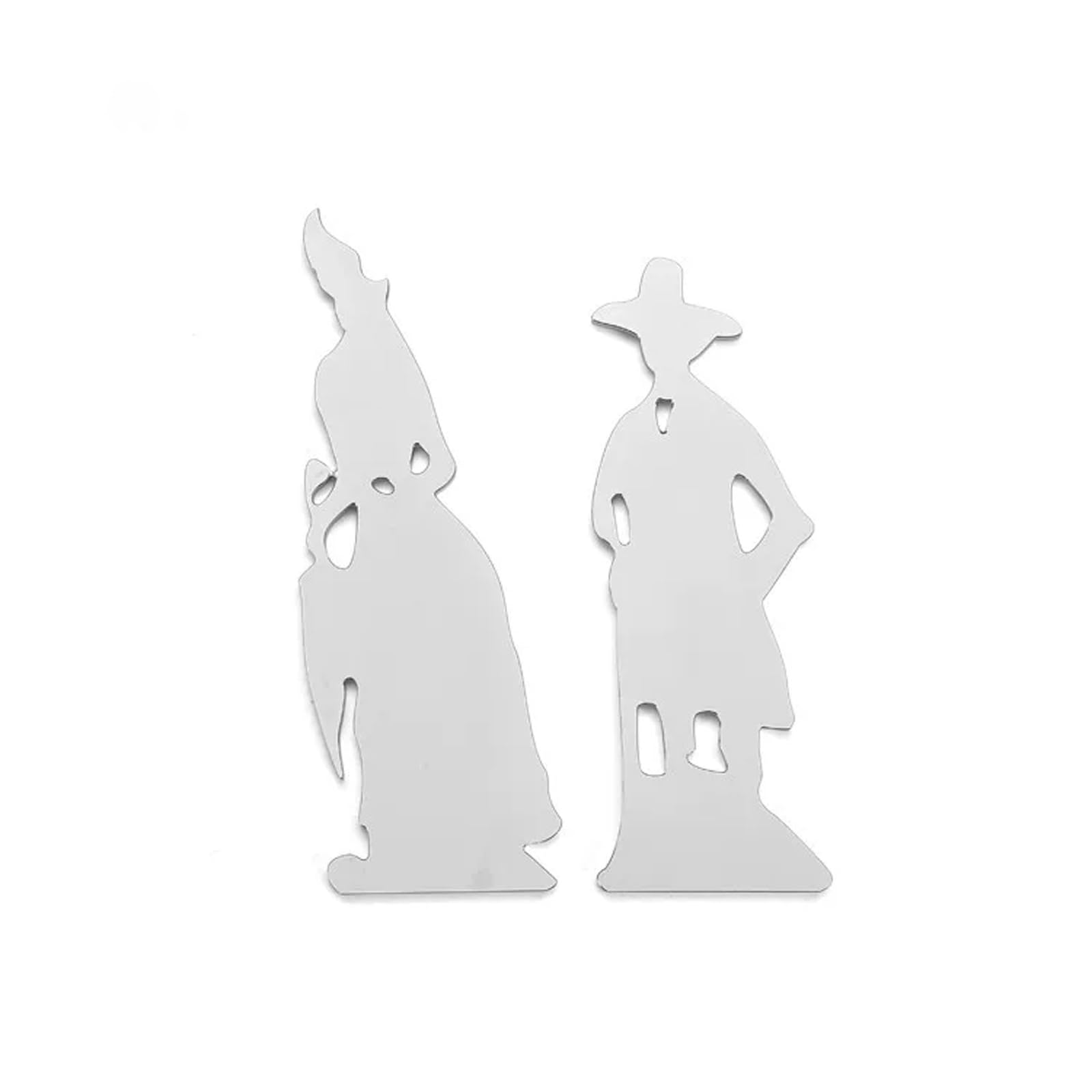 Men Women Bathroom Signs, Aluminum - Man Woman Restroom Signage for Business Door Room(Silver)